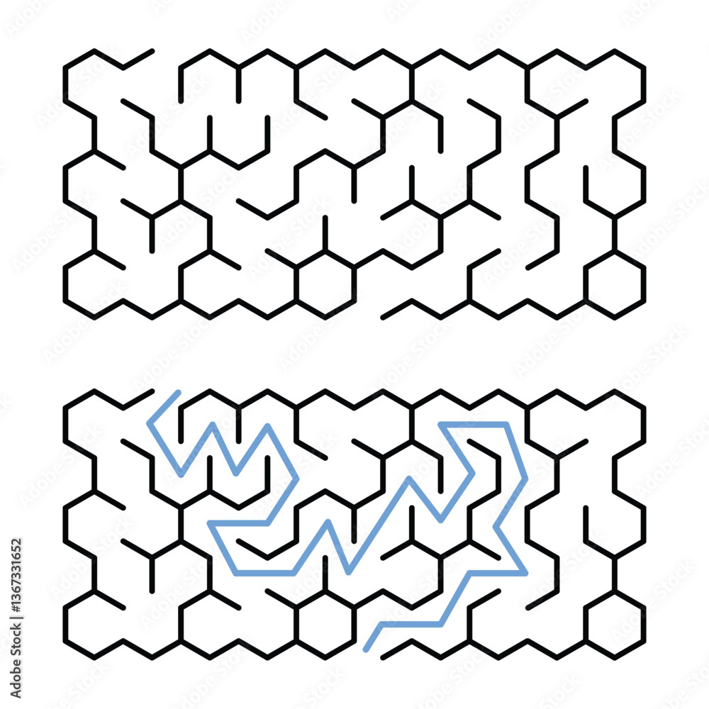 Hexagonal Labyrinth Maze for Kids Hexagonal Labyrinth Maze for Kids