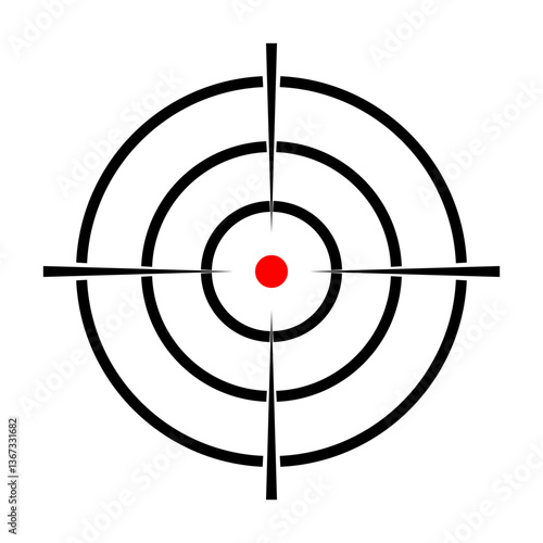 Shooting Target with Precision. Target and Aim Icon for Accuracy and Goal Setting