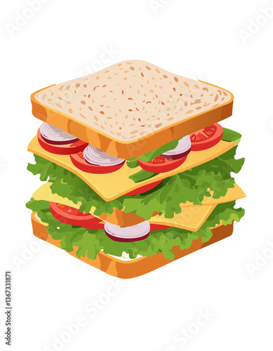 sandwich isolated on white