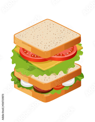 sandwich on white