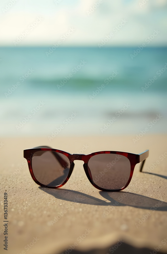 Sunglasses on the beach. copyspace for your individual text. Sunglasses on the beach. copyspace for your individual text.