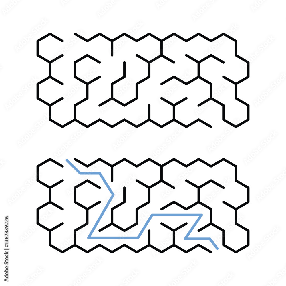 Hexagonal Labyrinth Maze for Kids Hexagonal Labyrinth Maze for Kids