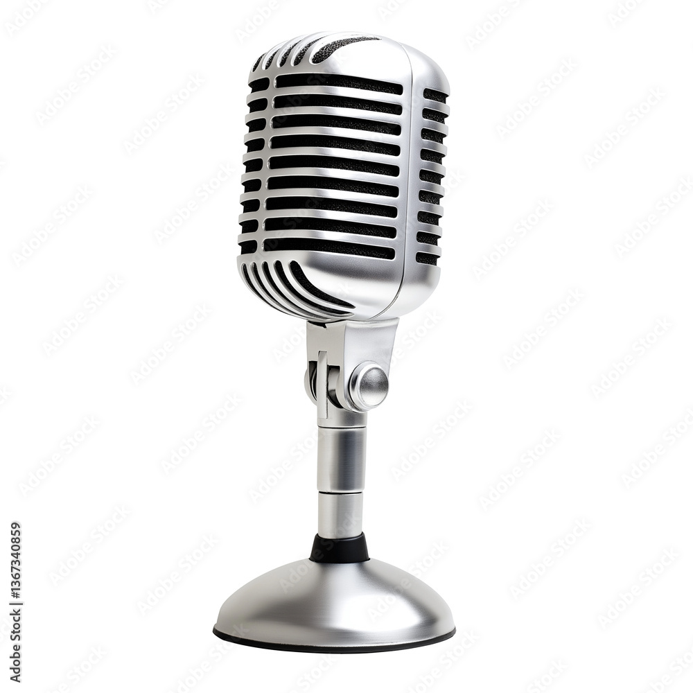 retro microphone isolated on white retro microphone isolated on white