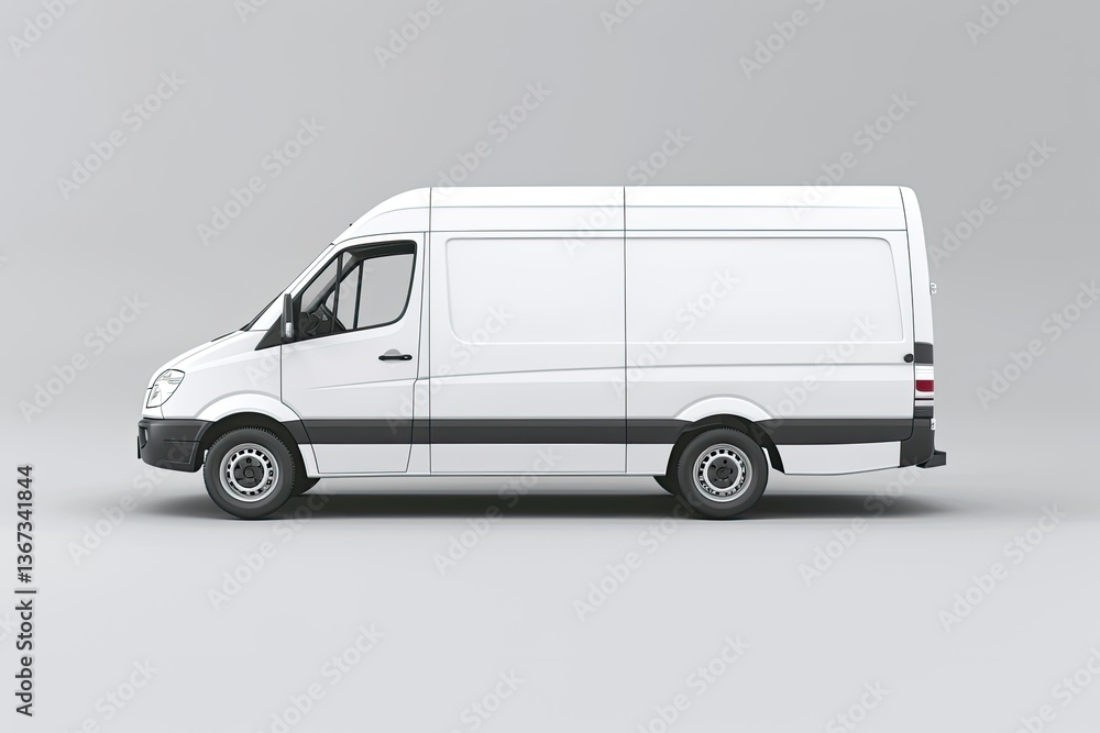 Detailed Image of Delivery Van 3D Rendering Isolated on White Background Detailed Image of Delivery Van 3D Rendering Isolated on White Background