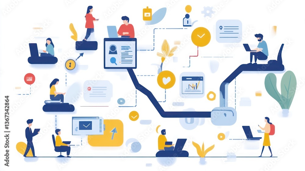 Global Network Collaboration: A Visual Representation of Interconnected Teamwork and Efficient Workflow in a Modern Digital Workplace Global Network Collaboration: A Visual Representation of Interconnected Teamwork and Efficient Workflow in a Modern Digital Workplace