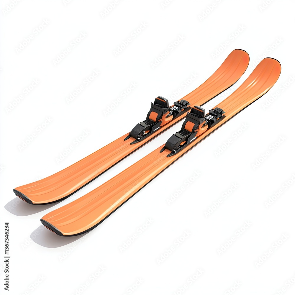 skis, illustration. isolated on white skis, illustration. isolated on white