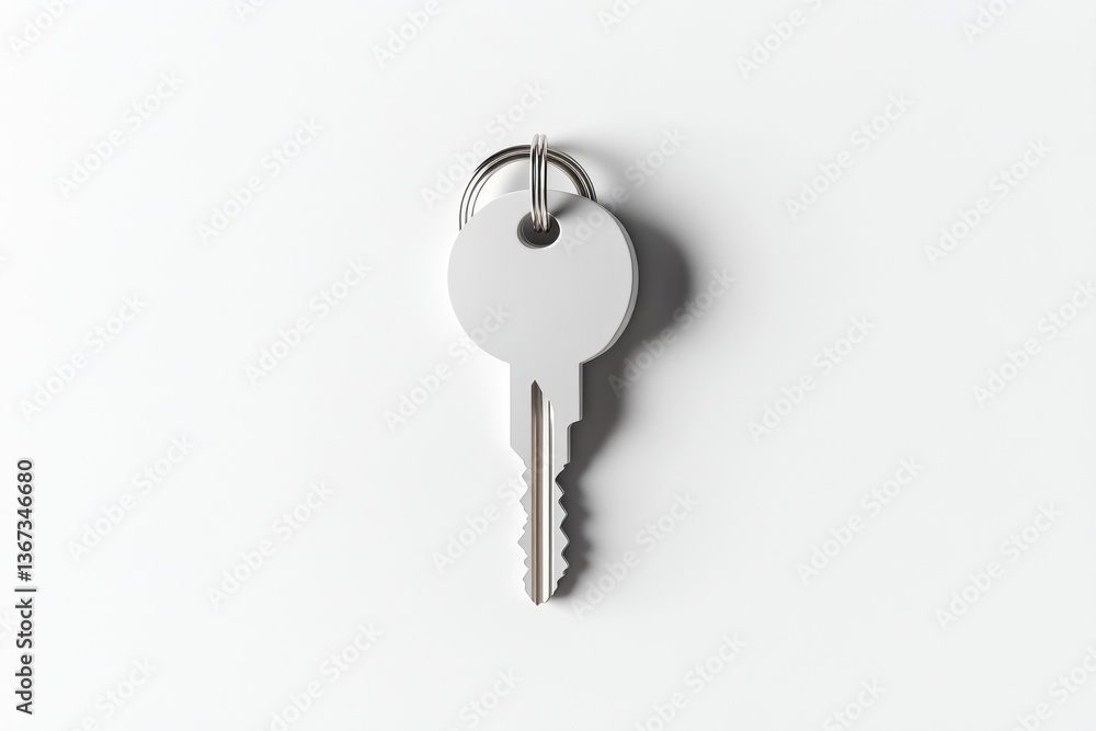 Simple, blank key on a ring Simple, blank key on a ring