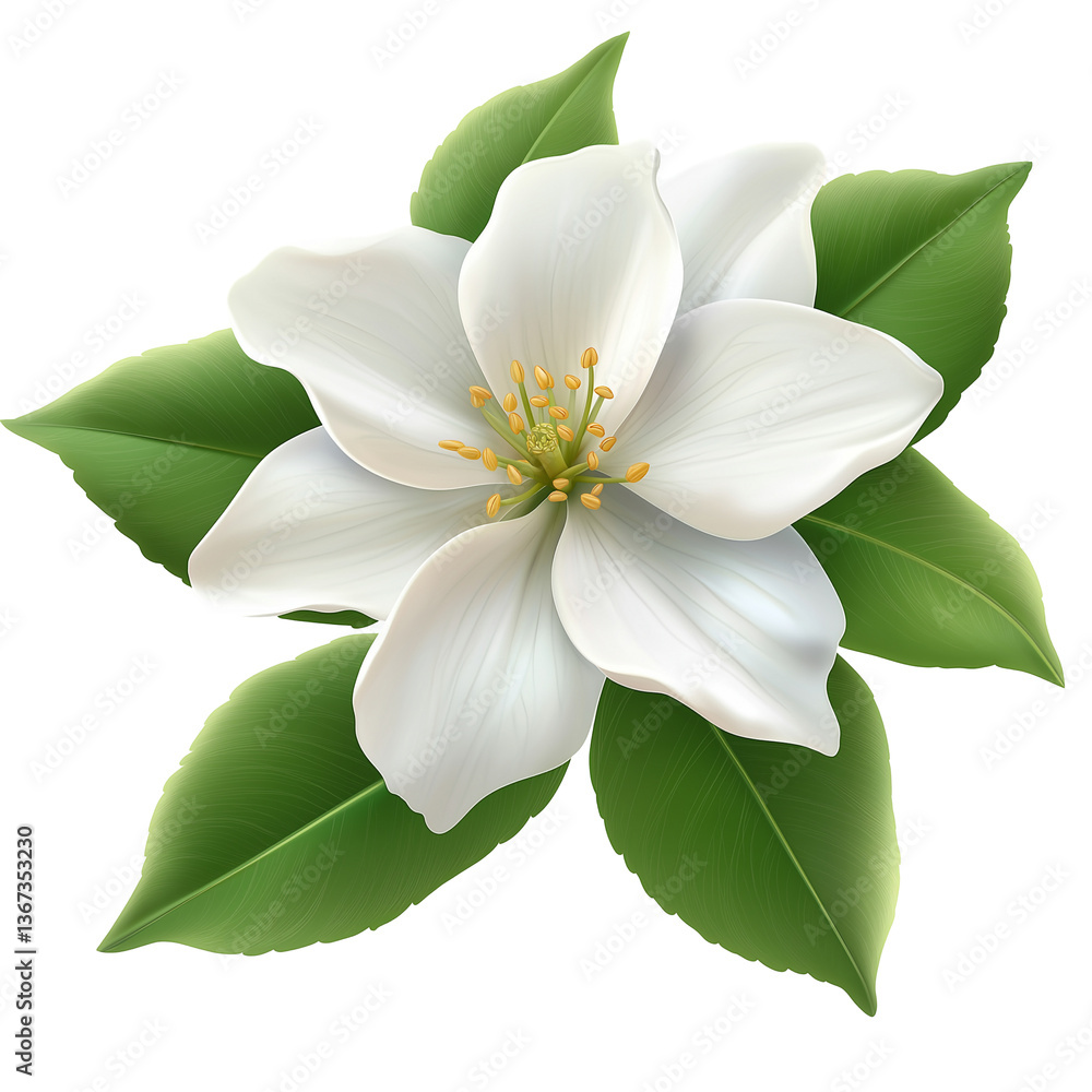 Obraz premium white flower isolated on white