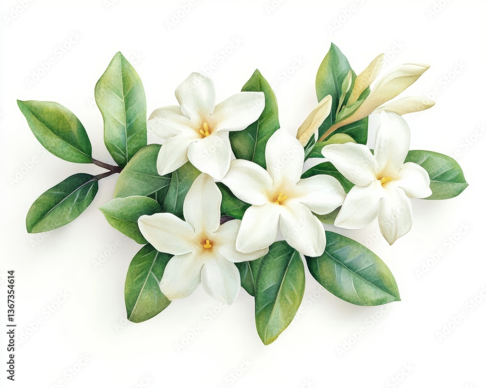 Obraz premium White stephanotis flower in images