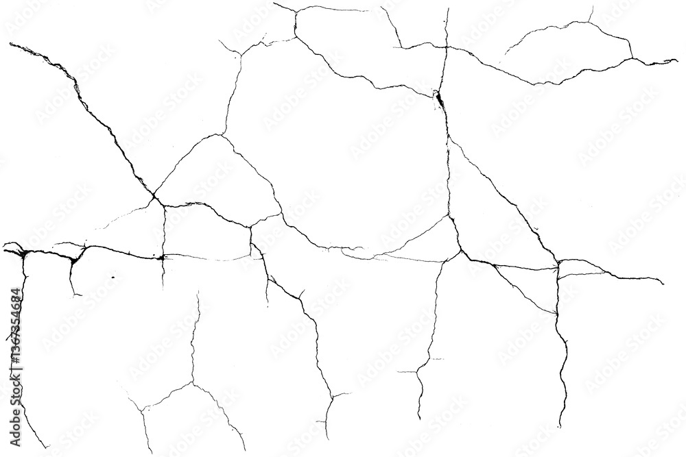 Many small and big cracks PNG transparent background Many small and big cracks PNG transparent background