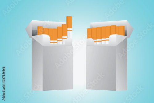 Vector illustration of cigarette pack