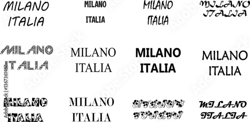 italian, italy, european, logo, building, sign, word, traditional, milano, text, vector, milan, font, travel, gate, arch, round, della, magnet, sticker, black, gothic, souvenir, architecture, cathedra
