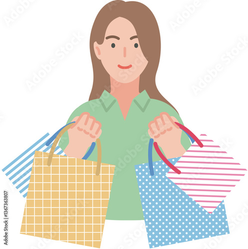買い物をする女性