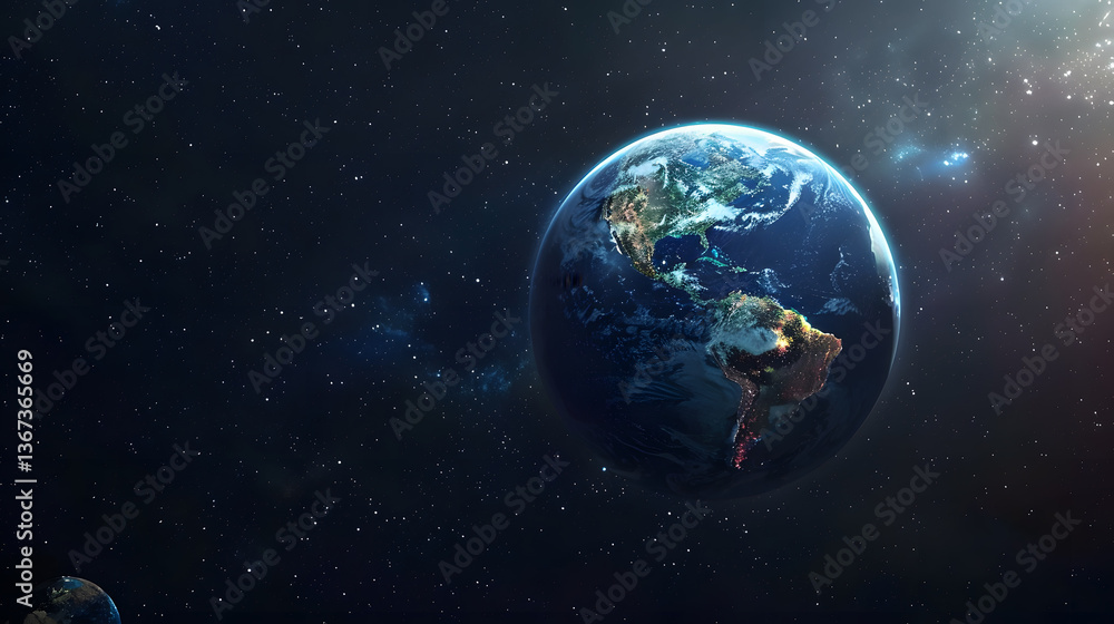 Obraz premium Stunning view of earth from space