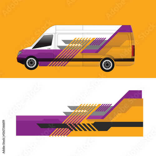 vector design decal wrap body cargo van car
