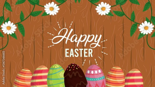 A festive Easter illustration featuring a 