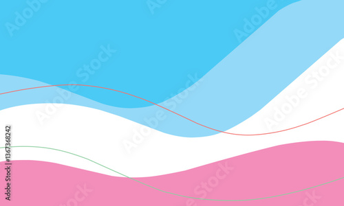 Abstract Background waving shape pastel color  