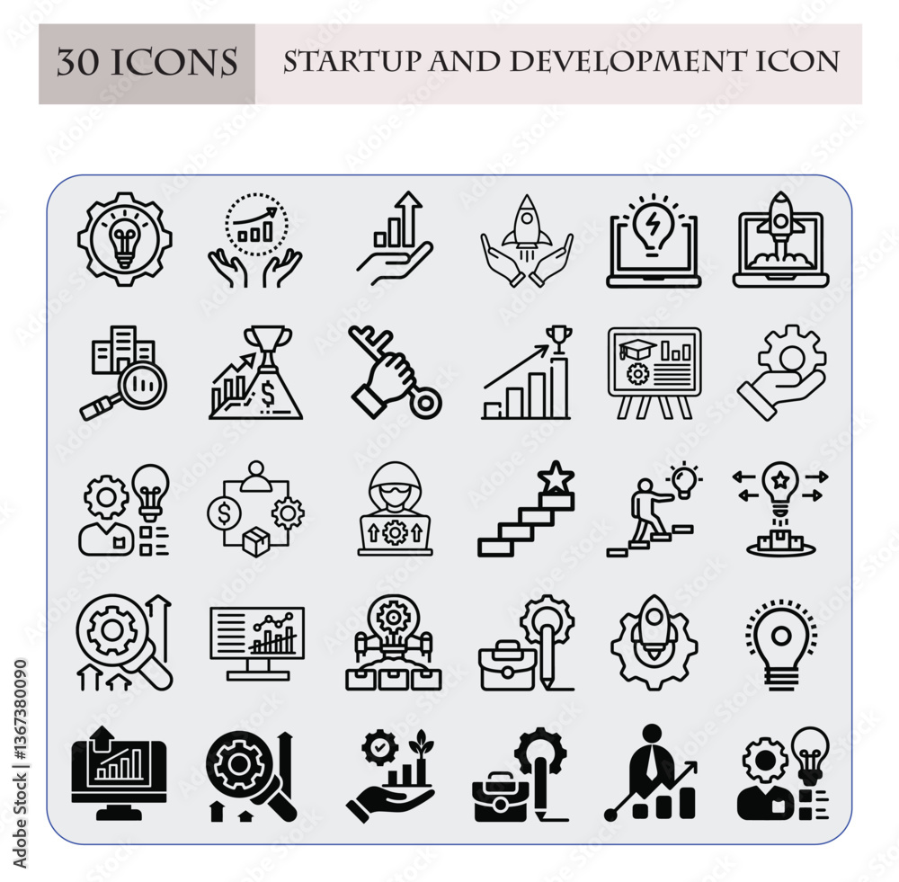 Startup and Development Icon,Modern Vector Illustration of Startup and Development Icon Representing Business Growth and Innovation Startup and Development Icon,Modern Vector Illustration of Startup and Development Icon Representing Business Growth and Innovation