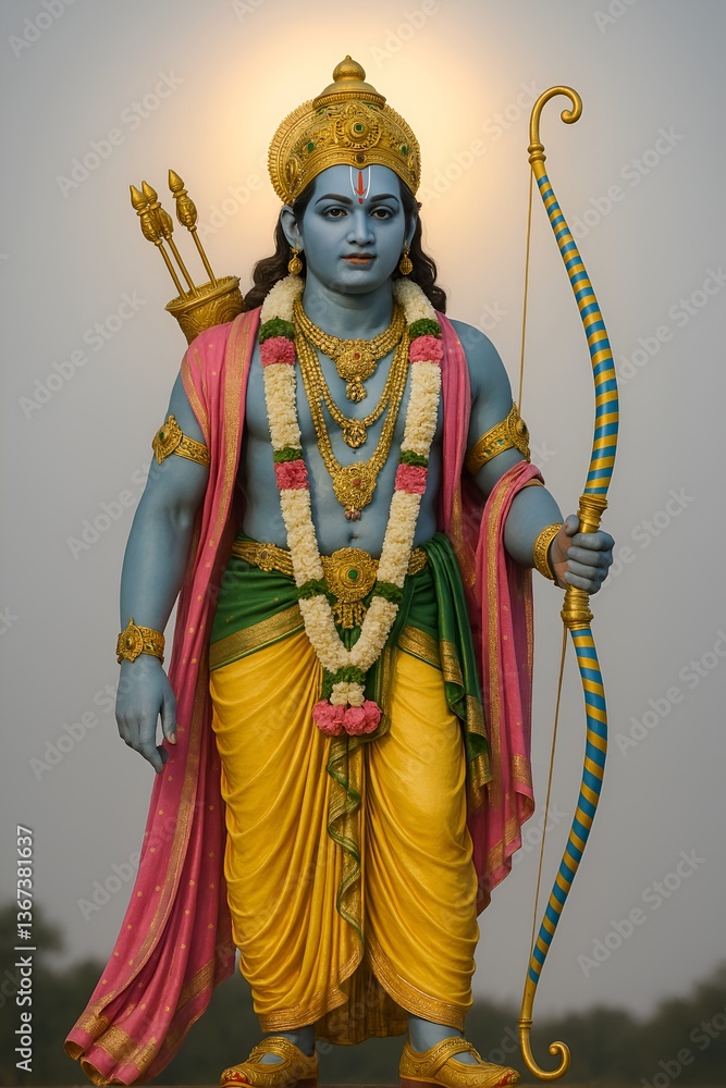 Fototapeta premium Hindu god rama statue.