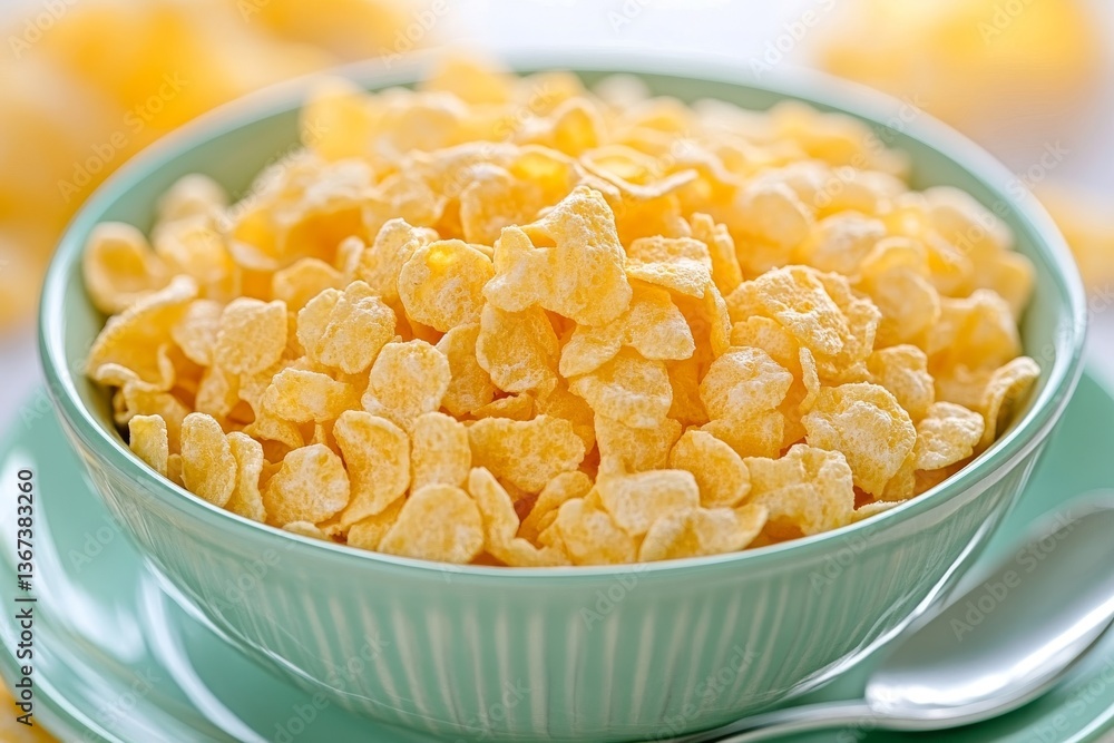 A light-filled minimalist setting with a healthy breakfast of soy milk and cereal A light-filled minimalist setting with a healthy breakfast of soy milk and cereal