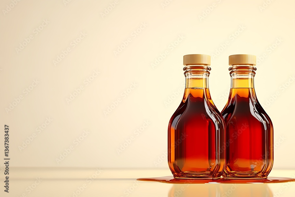 Maple Syrup Bottles - Exquisite Amber Liquid Maple Syrup Bottles - Exquisite Amber Liquid