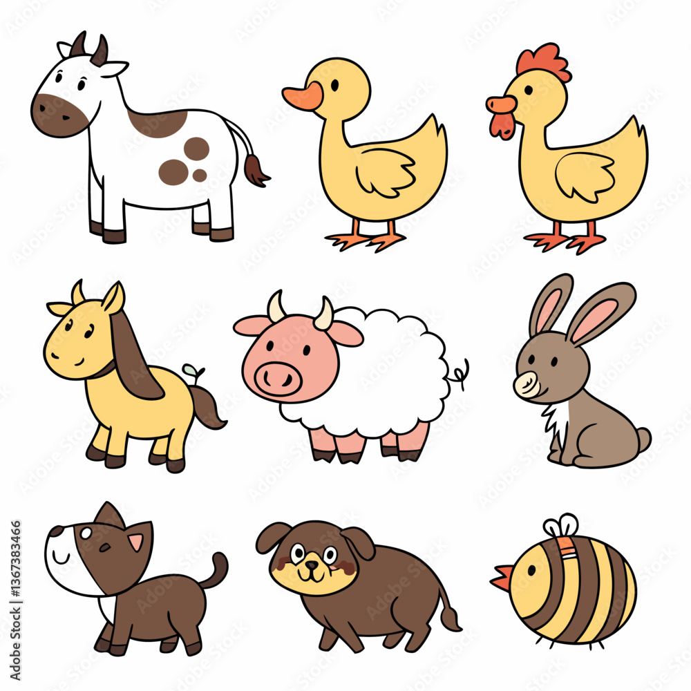 Naklejka premium set of animals