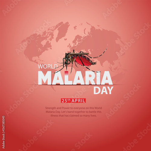 world Malaria  day. abstract vector illustration design