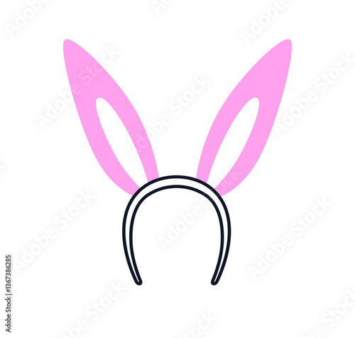 Bunny ears headband. Cute funny rabbit head band, Easter holiday accessory fo...