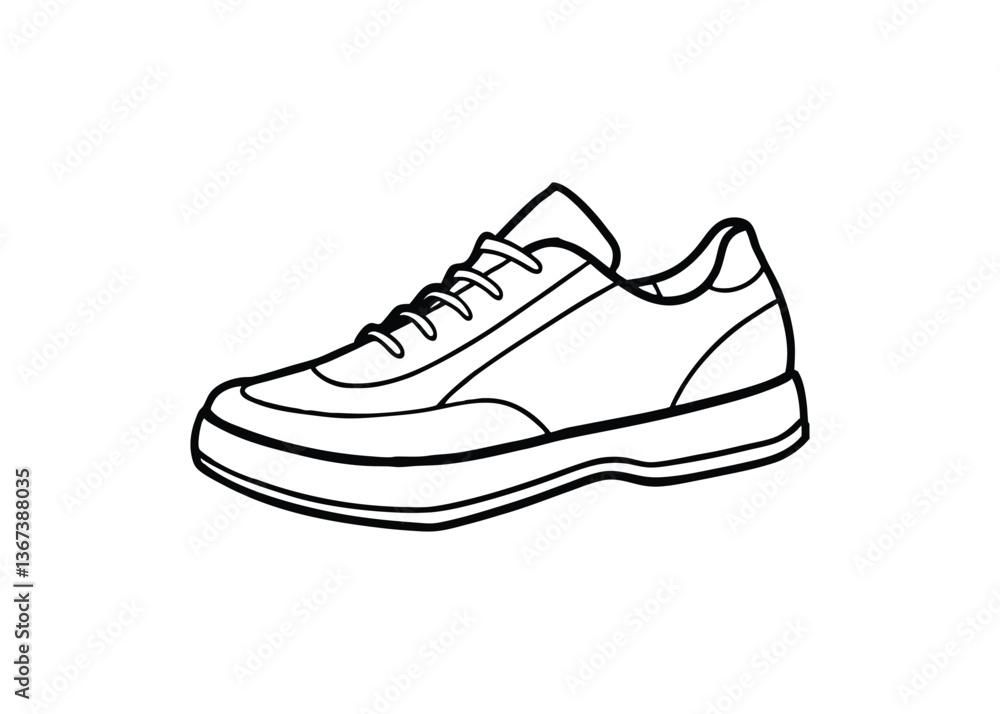 Silhouette of shoe isolated on a white background Silhouette of shoe isolated on a white background