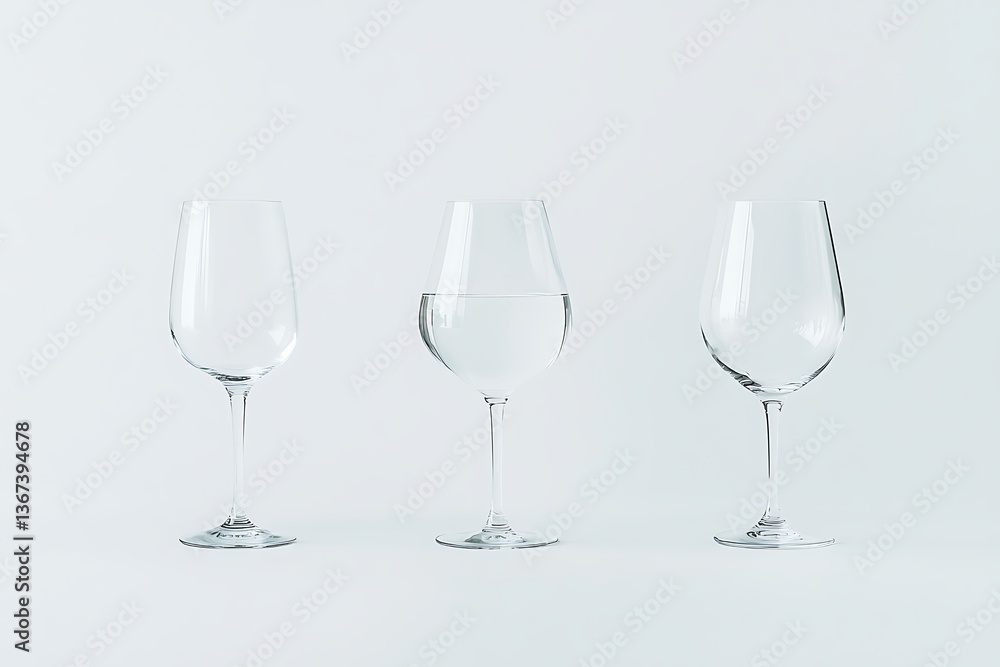 Empty Wine Glasses - Modern and Elegant Empty Wine Glasses - Modern and Elegant