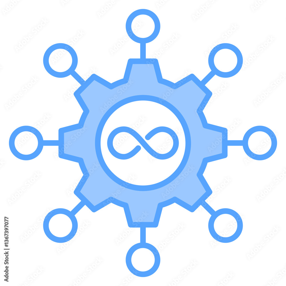 Integration Blue Icon Integration Blue Icon