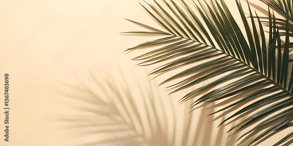 Fototapeta premium a shadow of a palm tre