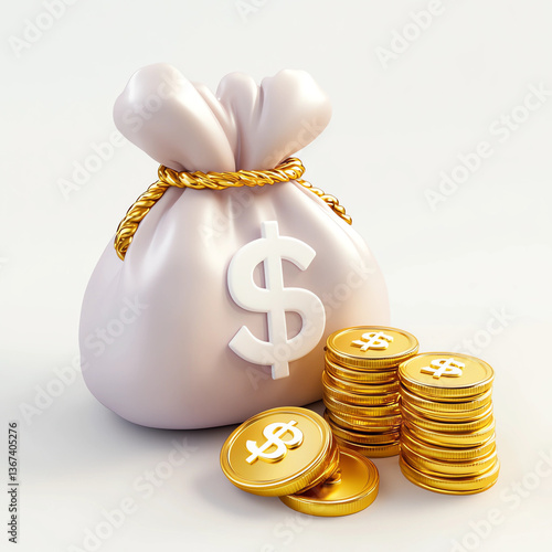3d money graphic asset