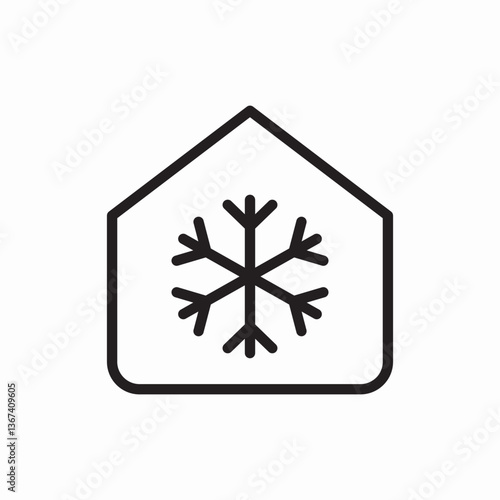 Freezer cold storage icon vector sign
