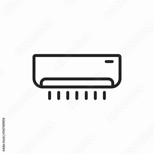 Air conditioning system direction icon vector sign