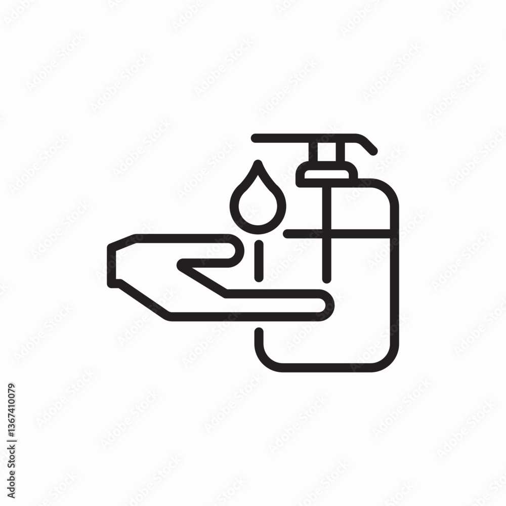 Hand sanitizer dispenser pump icon vector sign Hand sanitizer dispenser pump icon vector sign