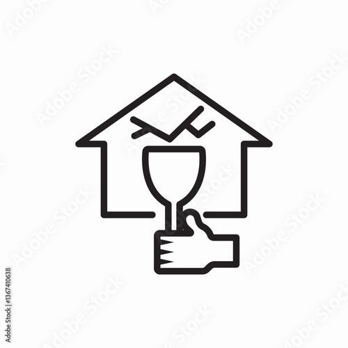 home renovation icon vector sign