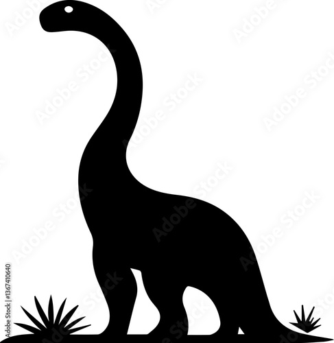 cute dino black logo vector