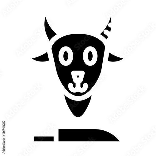 slaughter lamb solid icon