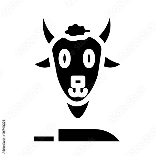 slaughter goat solid icon