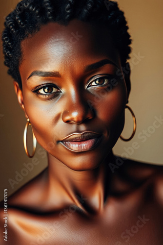 Portrait of a Woman with Hoop Earrings