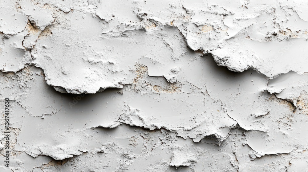 Obraz premium rough white raw concrete plaster with surface voids small holes texture grunge abstract background