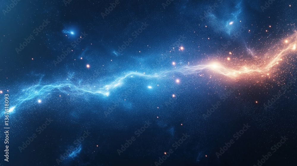 Cosmic filaments stretch across a starry expanse, embodying the vast scale of the universe. Cosmic filaments stretch across a starry expanse, embodying the vast scale of the universe.
