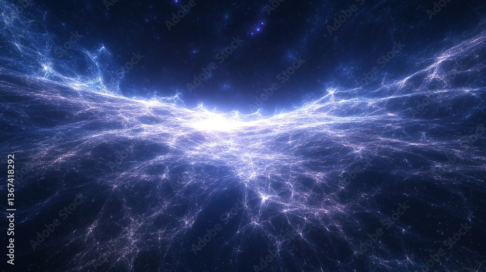 Obraz premium Cosmic filaments stretch across a starry expanse, embodying the vast scale of the universe.