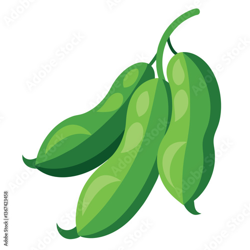 Cluster beans illustration vector design.