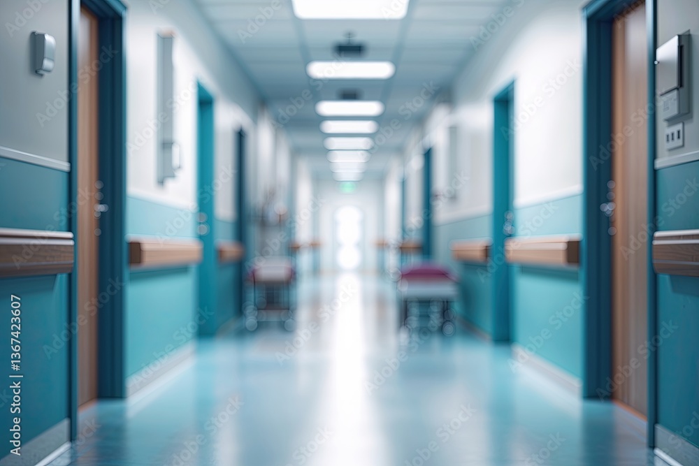 Modern Healthcare Environment with Blurred Clean Corridor Aesthetic Modern Healthcare Environment with Blurred Clean Corridor Aesthetic