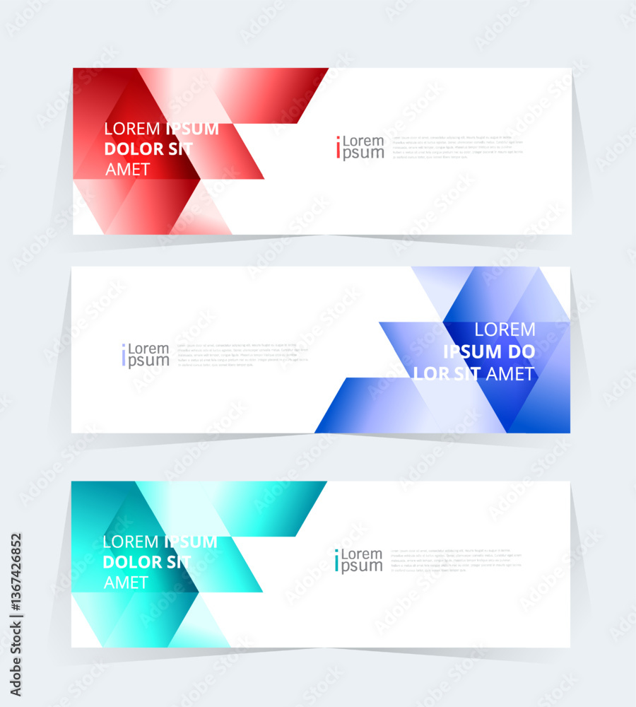 Fototapeta premium Geometric banner design with Vector presentation template.