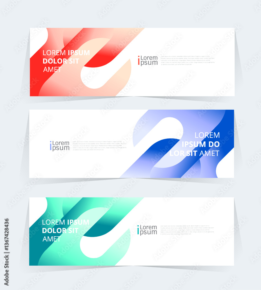 Fototapeta premium Geometric banner design with Vector presentation template.