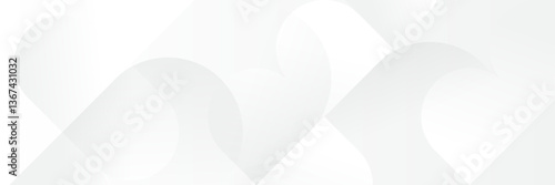 Abstract pattern white geometric banner design background.