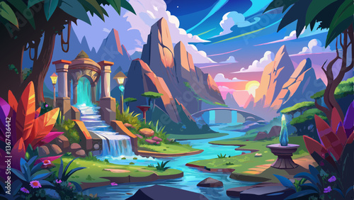 Step into a world of enchantment and wonder with a stunning, hyper-realistic image of nature that captures the essence of its magical beauty. Created using generative